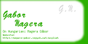 gabor magera business card